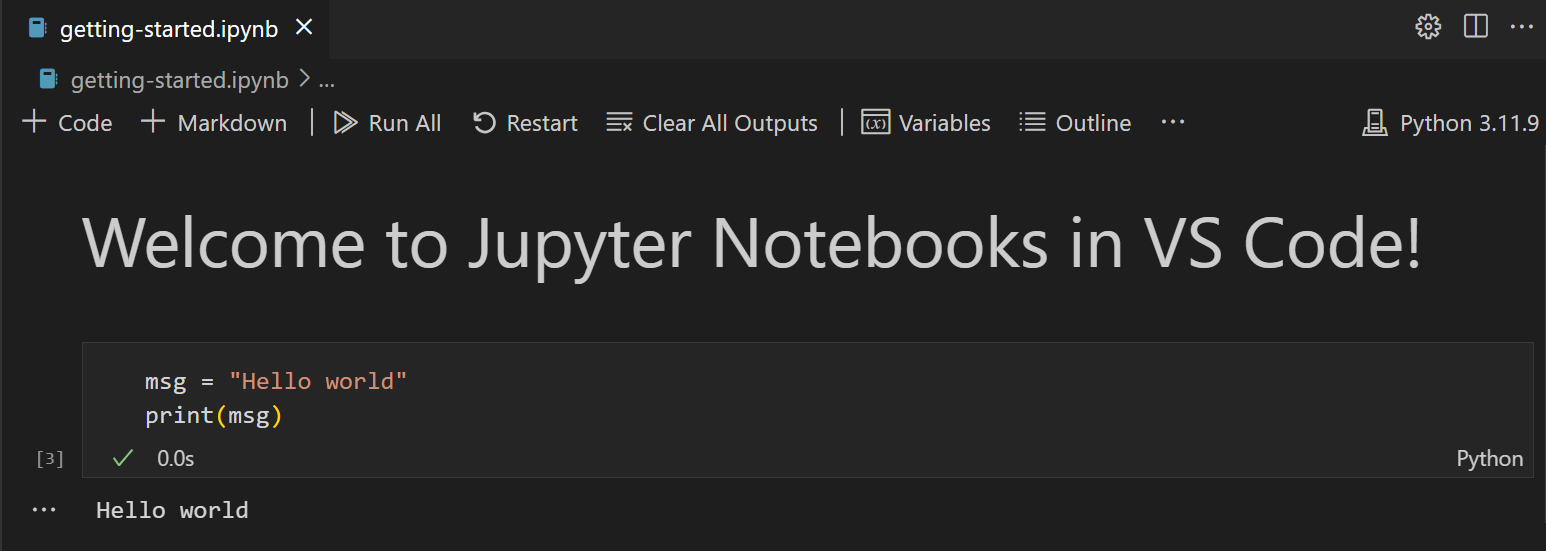 A rendered Markdown cell