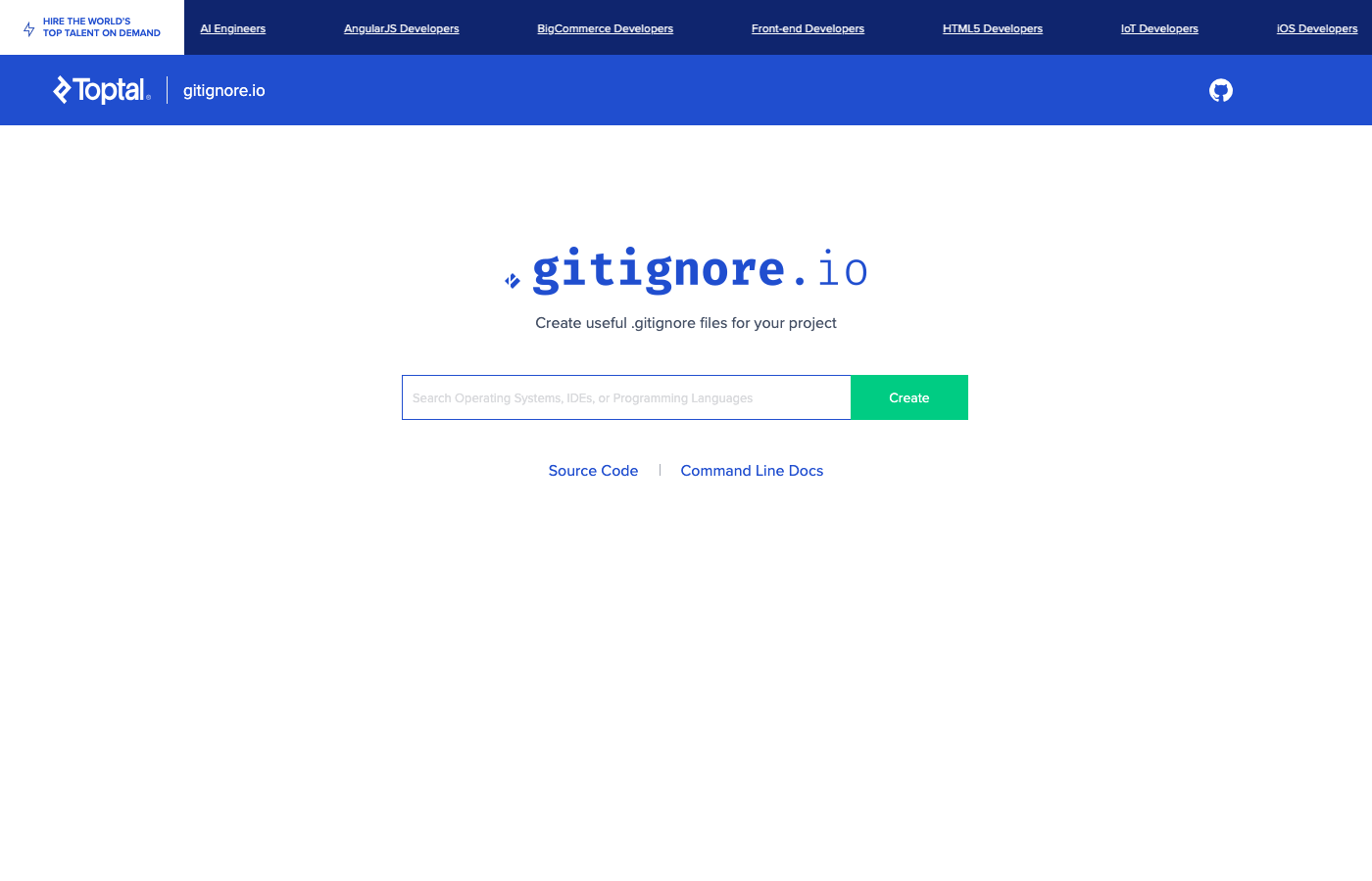 gitignore.io / toptal.com/developers/gitignore